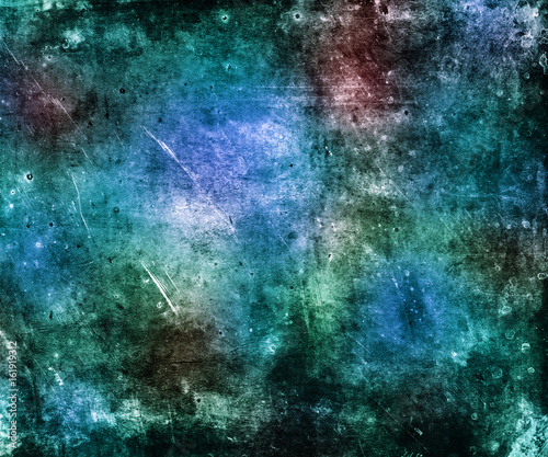 Blue grunge abstract scratched texture background © wilqku
