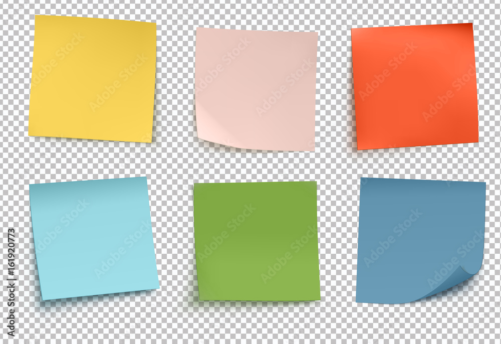 Multicolor post it notes Stock Vector