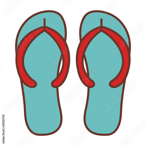 flip flops isolated icon vector illustration design