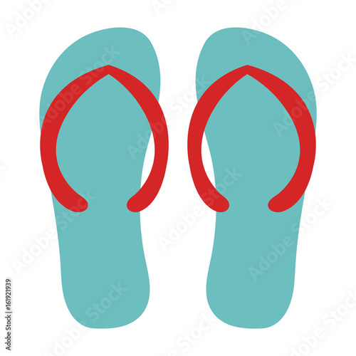 flip flops isolated icon vector illustration design