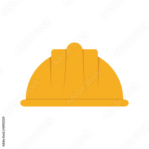 helmet icon over white background industrial security concept vector illustration