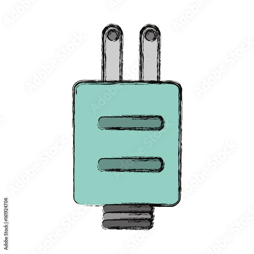 isolated ecologic electric plug icon vector illustration graphic design