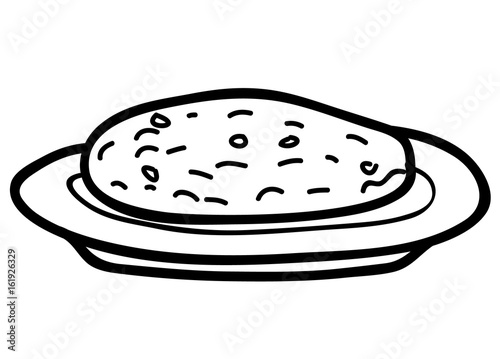 Cookie on plate sketch vector image
