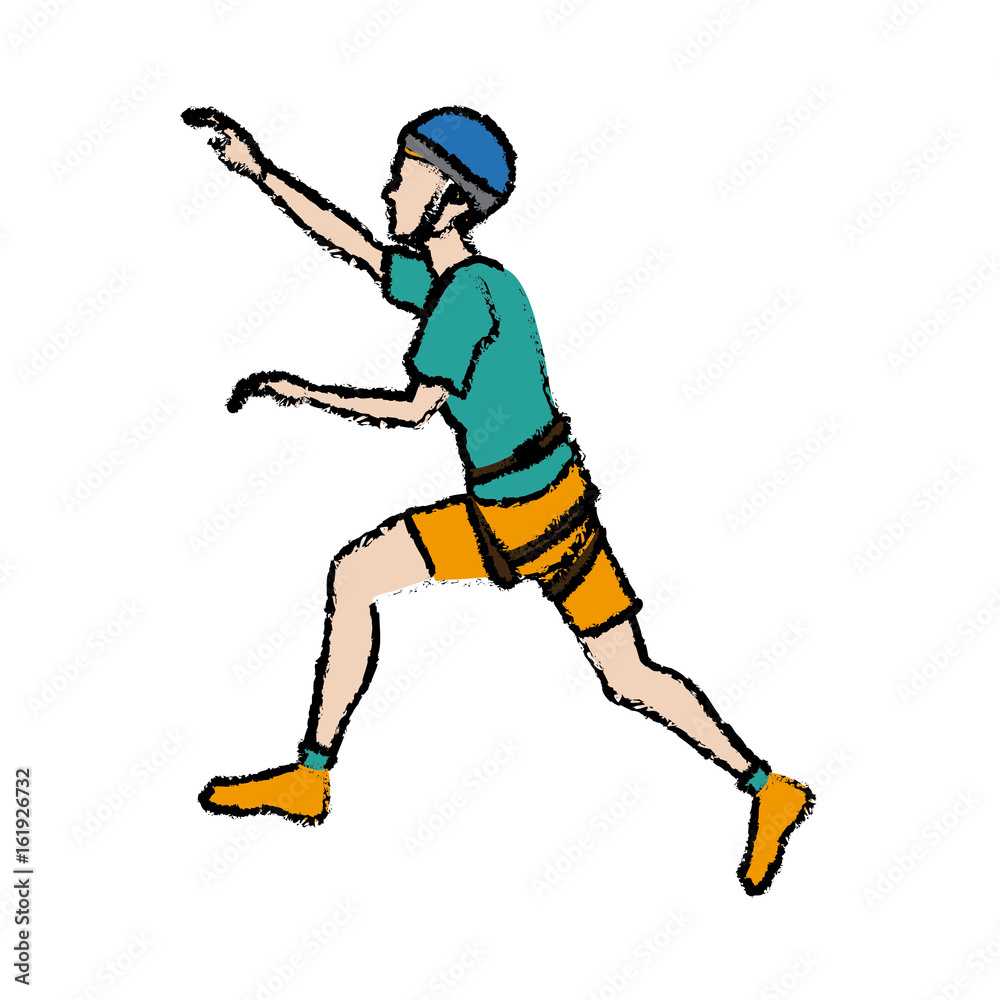 climber sport athletes climbing with equippment vector illustration climber sport athletes climbing with equippment vector illustration
