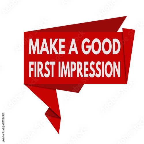 Make a good first impression origami speech bubble