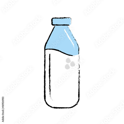 milk bottle glass with calcium nutrients