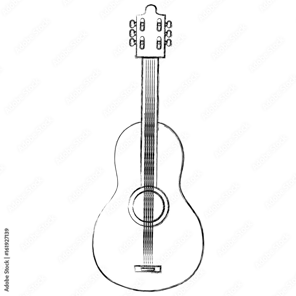 guitar instrument isolated icon vector illustration design