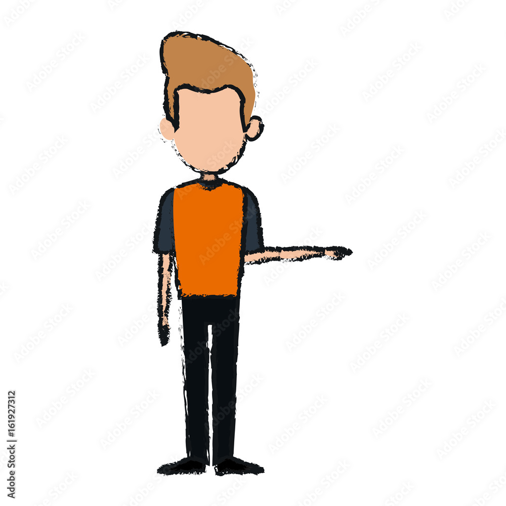 man standing cartoon male people avatar vector illustration man standing cartoon male people avatar vector illustration
