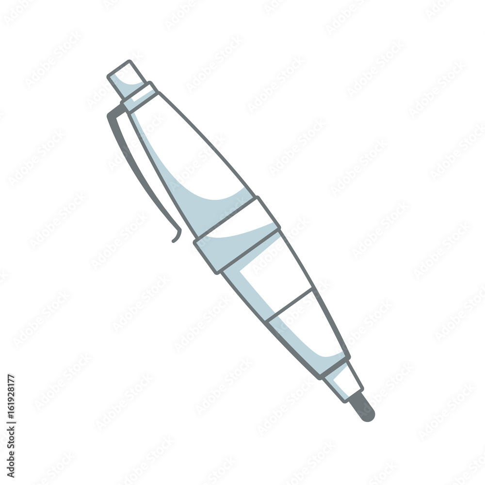 Fototapeta premium ball point pen stationery write supply accessory vector illustration