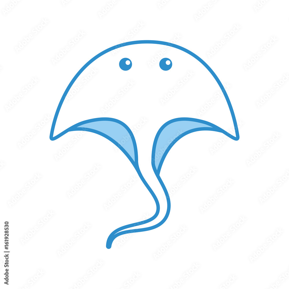 Fototapeta premium Marine stingray isolated icon vector illustration design