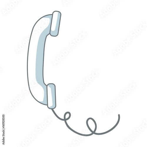 call handset phone communication service vector illustration