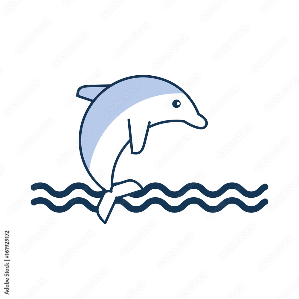 Obraz premium cute dolphin isolated icon vector illustration design