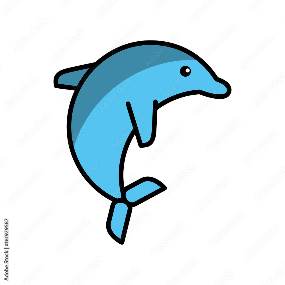 Obraz premium cute dolphin isolated icon vector illustration design