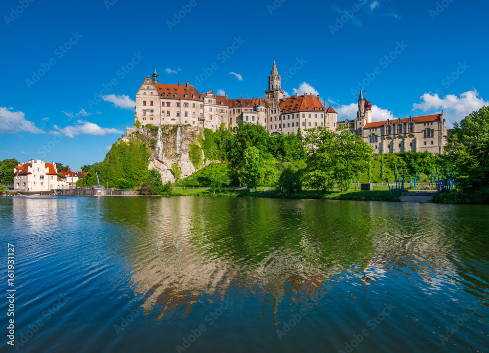 Sigmaringen Castle, Upper Danube nature park, Swabian Alb Baden Wurttemberg, Germany, Europe