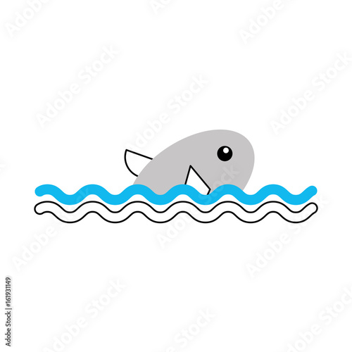 sea fish swiming icon vector illustration design