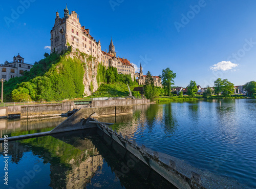 Sigmaringen Castle, Upper Danube nature park, Swabian Alb Baden Wurttemberg, Germany, Europe