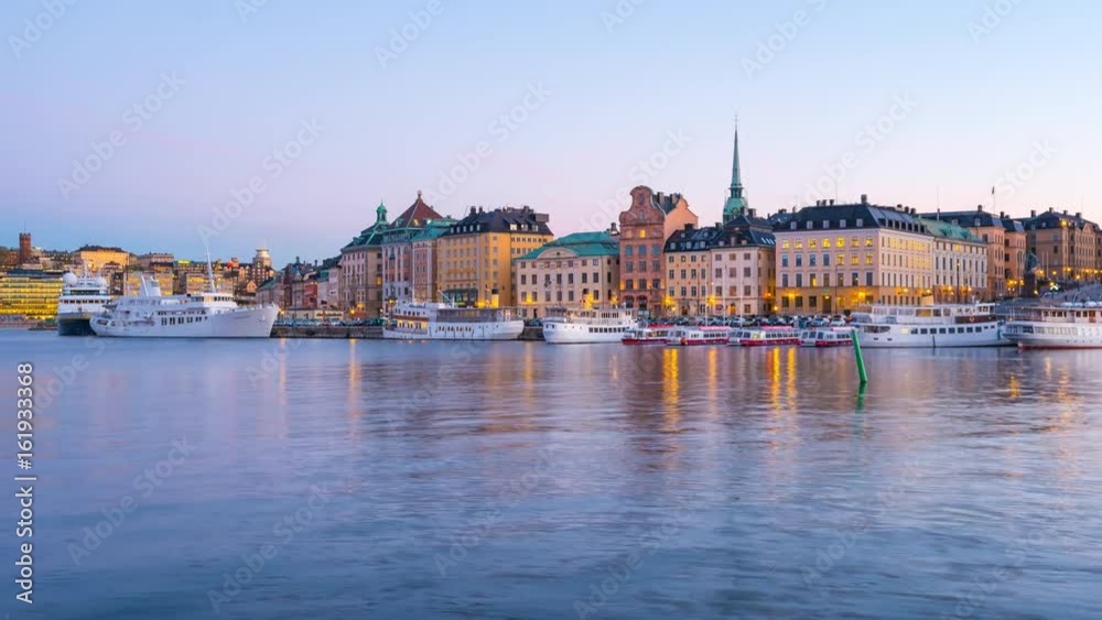 Day to Night Timelapse video of Stockholm cityscape in Sweden, Time lapse 4k Day to Night Timelapse video of Stockholm cityscape in Sweden, Time lapse 4k