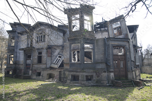 Ruined Victorian house