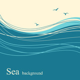 Sea wave background for text