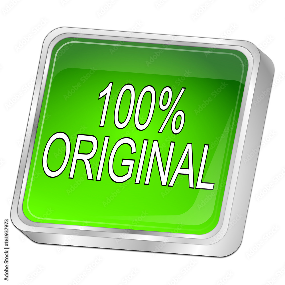 100% Original button - 3D illustration 100% Original button - 3D illustration