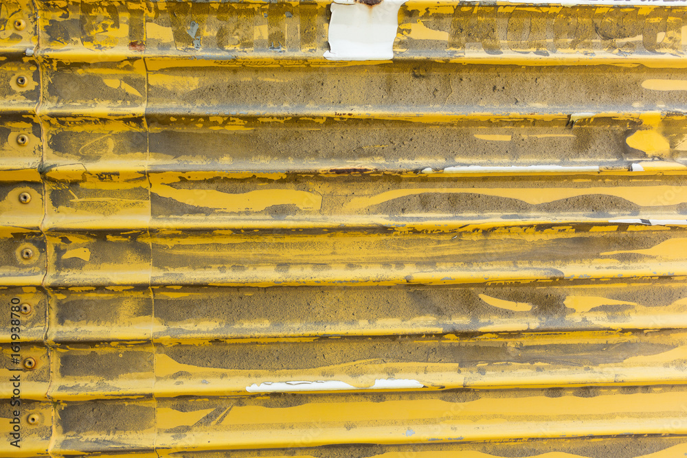 Naklejka premium Schmutziges gelbes Blech