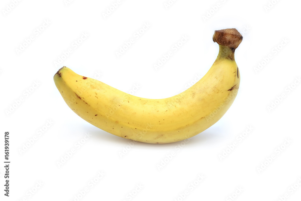 Ripe banana, isolated on a white background Ripe banana, isolated on a white background