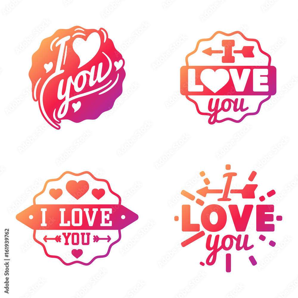 Vector I love You text overlays hand drawn lettering badge inspirational lover quote illustration. Vector I love You text overlays hand drawn lettering badge inspirational lover quote illustration.