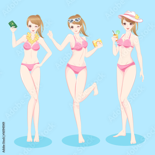 beauty cartoon woman