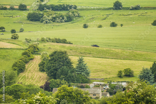 view over typical cotswold scenery