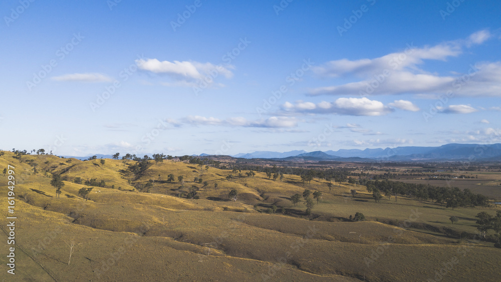 View of Mount Walker in the afternoon in Queensland, Australia