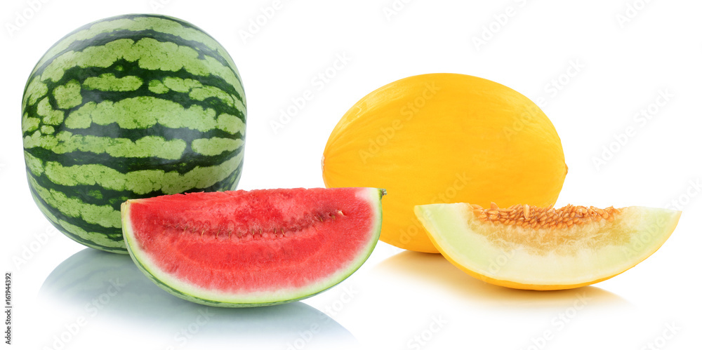 Melonen Honigmelone Wassermelone Früchte Frucht Obst Sommer Freisteller  freigestellt isoliert Stock Photo | Adobe Stock