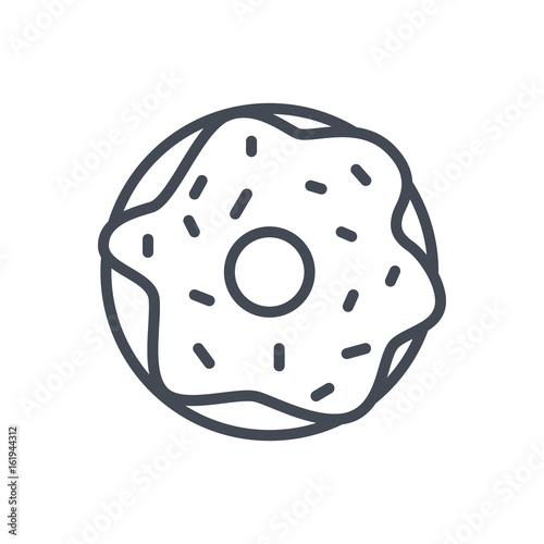 Doughnut Bakery Food line Icon