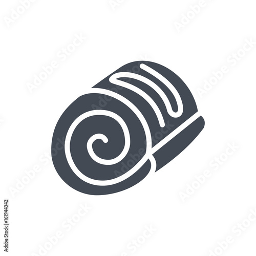 Sweet Roll Food Bakery silhouette Icon