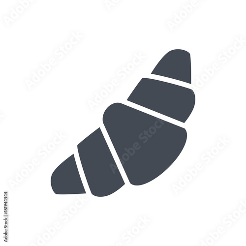 Croissant bakery food silhouette icon