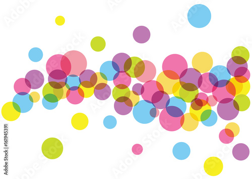 abstract vector background with bright rainbow bubbles
