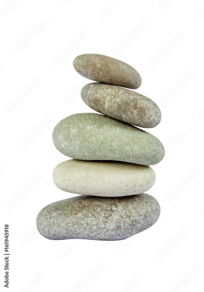 Sea stones isolated on white background Sea stones isolated on white background