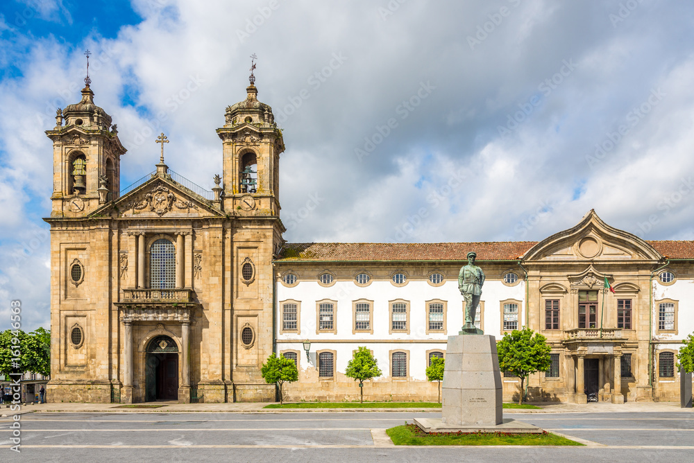 View at the church Populo with cloister in Braga ,Portugal