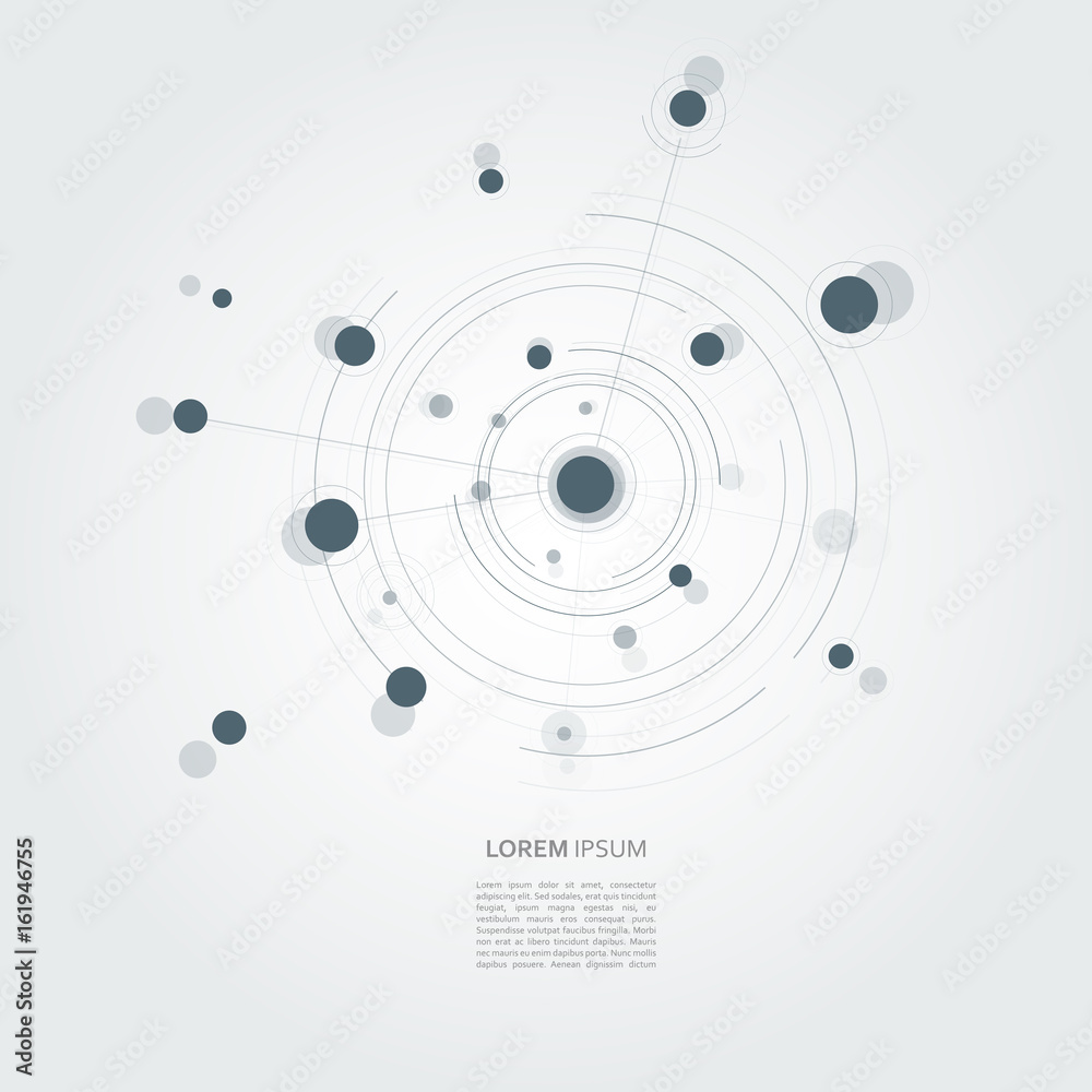 Connect circle background. Vector page template