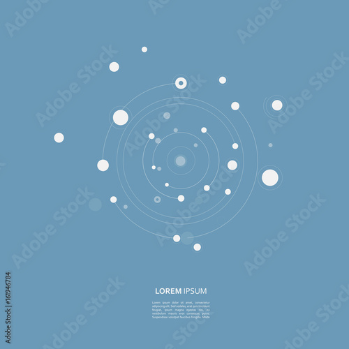 Connect circle background. Vector page template