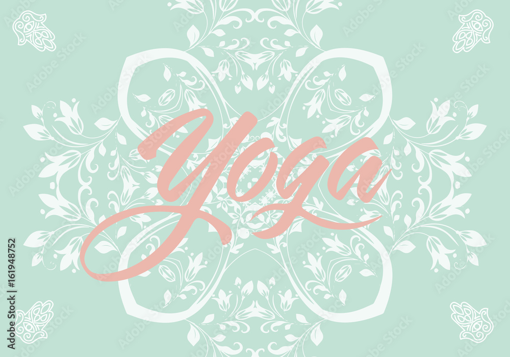 Yoga background with mandala