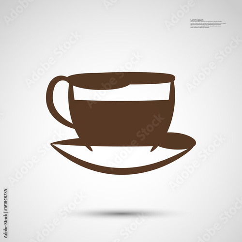 Coffee cup 3D vector background abstract