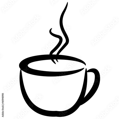 Coffee cup 3D vector background abstract