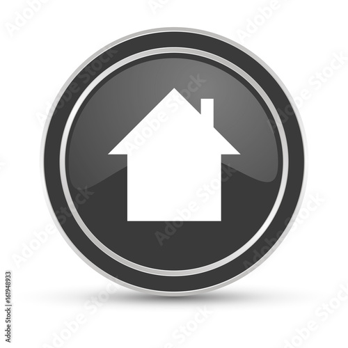 Schwarzer Button - Haus Immobilie