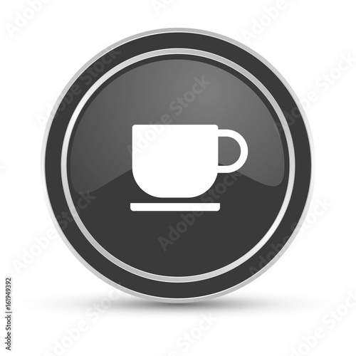 Schwarzer Button - Kaffeetasse