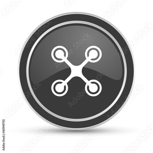 Schwarzer Button - Drohne
