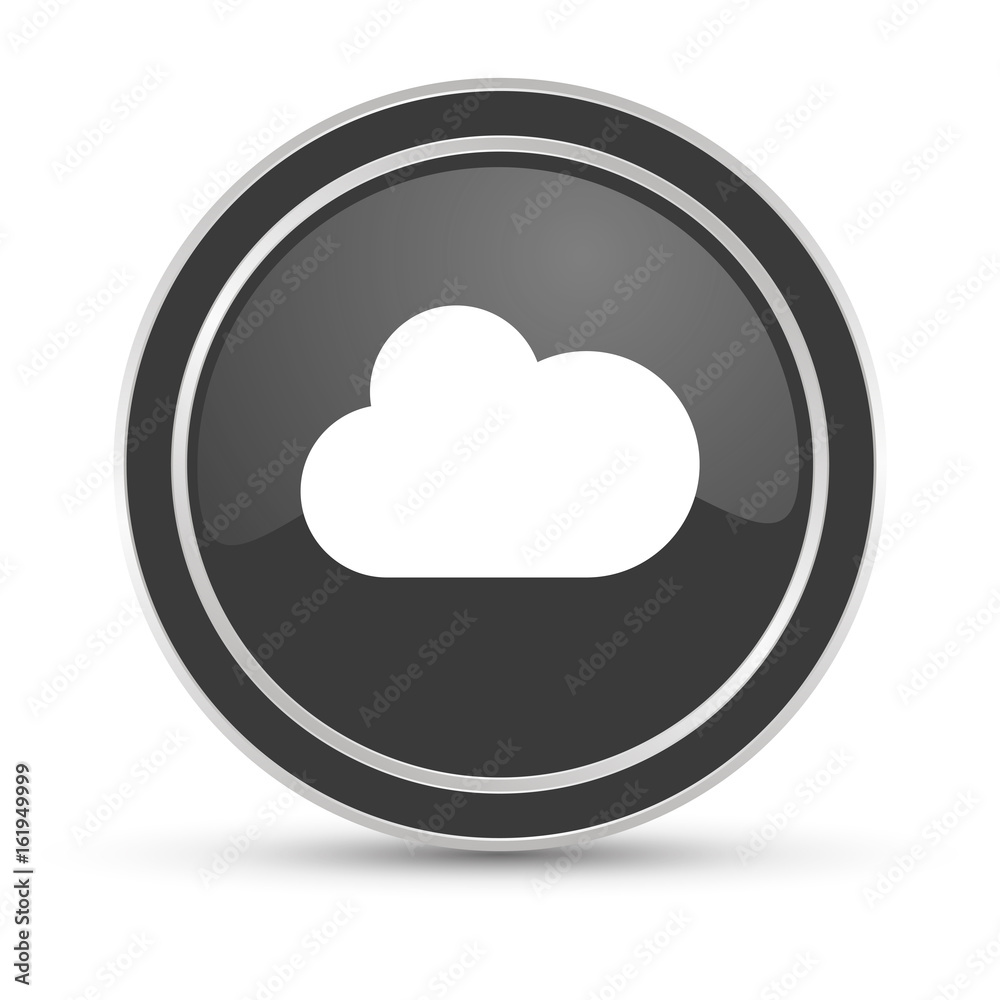 Schwarzer Button - Wolke Schwarzer Button - Wolke
