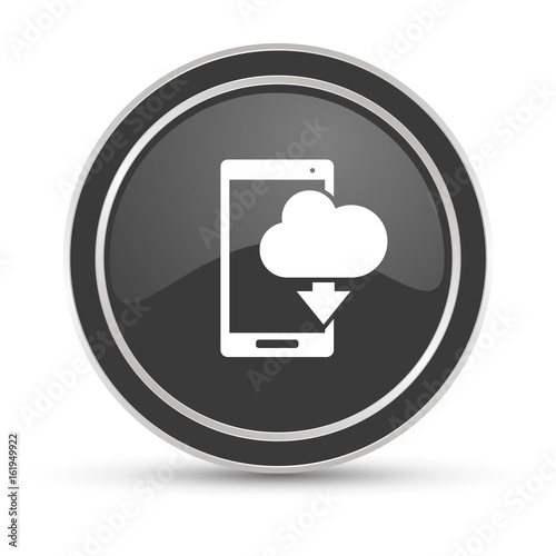 Schwarzer Button - Smartphone Wolke
