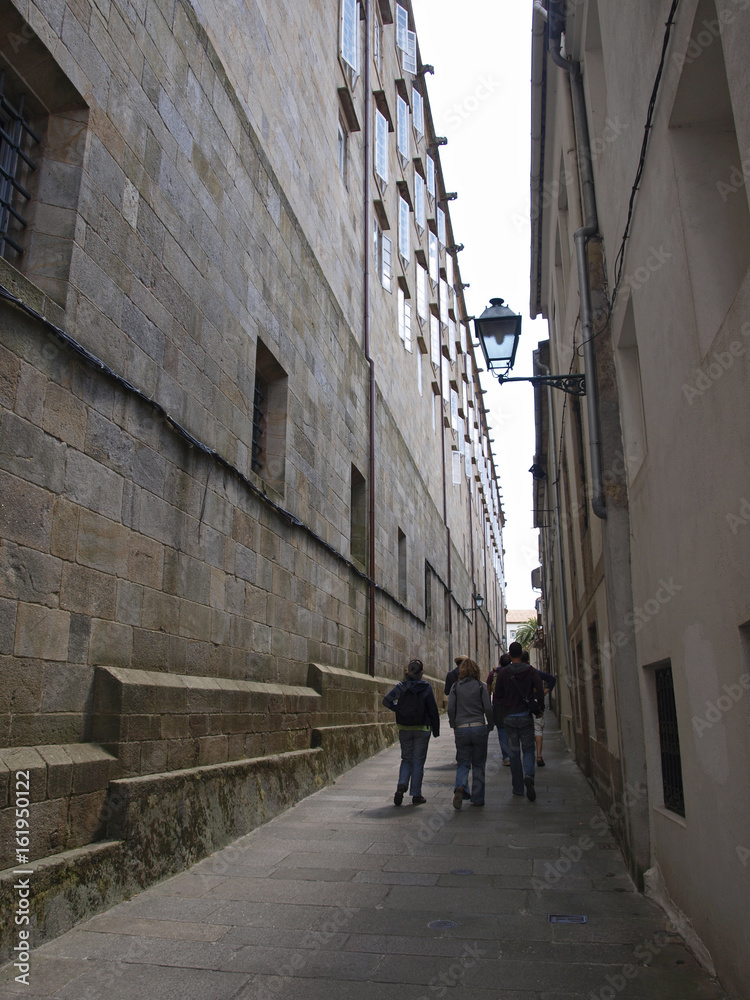 Calle de Santiago de Compostela / Street of Santiago de Compostela. La Coruña. Galicia