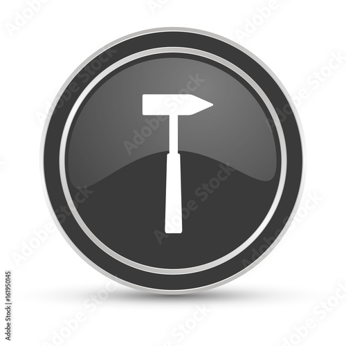 Schwarzer Button - Hammer