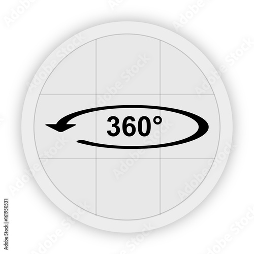 Icon Schaltfläche - 360° - Rotation
